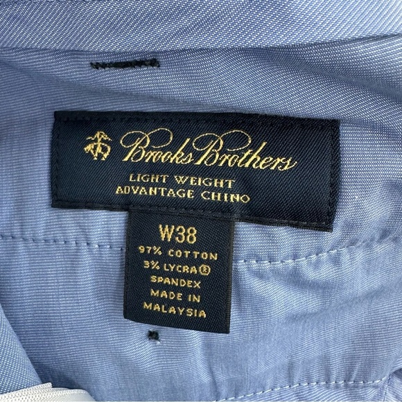 Brooks Brothers Men’s 38 Navy Light Weight Advantage Chino Flat Front Shorts - Picture 9 of 11